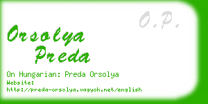 orsolya preda business card
